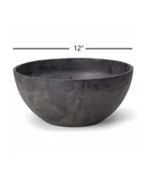 Novelty Napa Bowl Planter Black 12 Inch