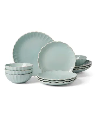 Lenox French Perle Solid 12 Piece Dinnerware Set, Service for 4