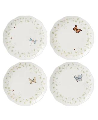 Lenox Butterfly Meadow Floral 4 Piece Dinner Plate Set, Service for 4