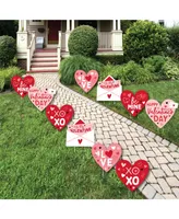 Big Dot of Happiness Happy Valentine's Day - Outdoor Yard Decorations - 10 Piece