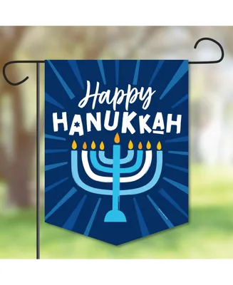 Hanukkah Menorah - Outdoor Decor - Double-Sided Chanukah Garden Flag 12 x 15.25"