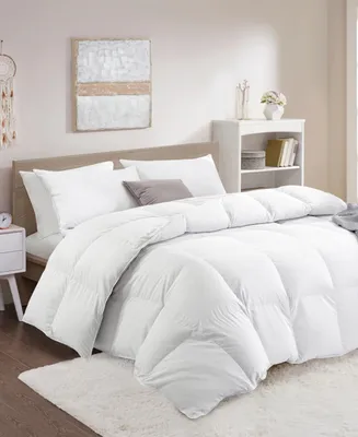 Unikome Medium Weight 360 Thread Count Extra Soft Down and Feather Fiber Comforter with Duvet Tabs