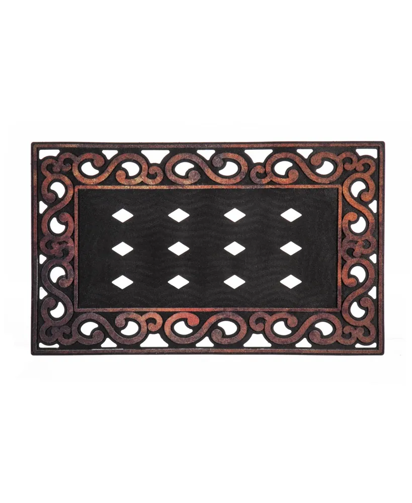 Evergreen Black Scroll Sassafras Mat Tray