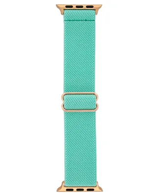 WITHit Women's Teal Woven Elastic Band Compatible with 38/40/41mm Apple Watch - Teal, Rose Gold