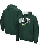 Men's Colosseum Green Wayne State Warriors Arch & Logo Pullover Hoodie