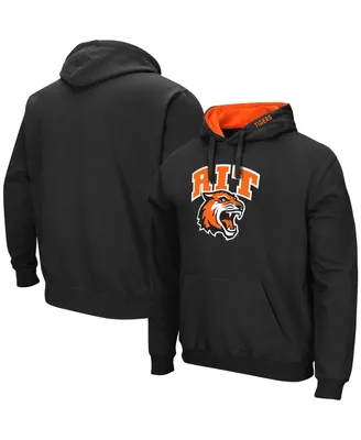 Men's Colosseum Black Rochester Institute of Technology Tigers Arch & Logo Pullover Hoodie