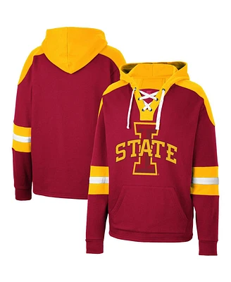 Men's Colosseum Iowa State Cyclones Lace-Up 4.0 Pullover Hoodie