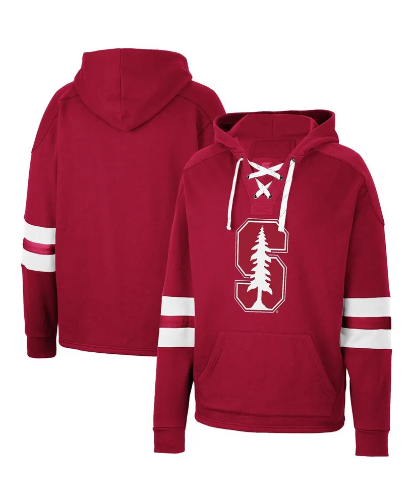Men's Colosseum Cardinal Stanford Lace-Up 4.0 Pullover Hoodie