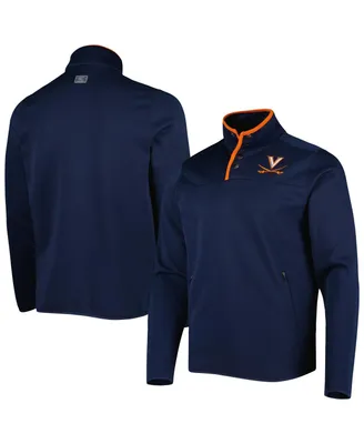 Men's Colosseum Navy Virginia Cavaliers Rebound Quarter-Snap Jacket