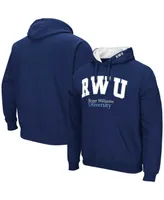 Men's Colosseum Navy Roger Williams University Arch & Logo Pullover Hoodie