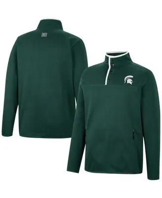 Men's Colosseum Green Michigan State Spartans Rebound Quarter-Snap Jacket