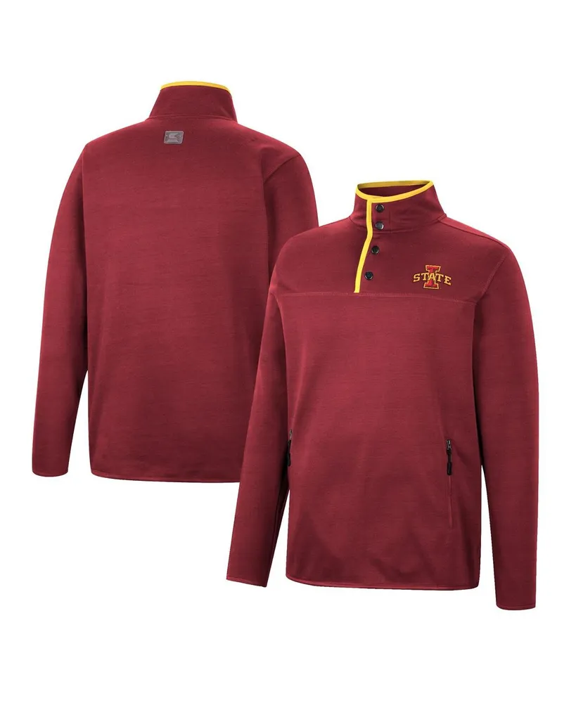 Men's Colosseum Cardinal Iowa State Cyclones Rebound Quarter-Snap Jacket