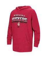 Big Boys Colosseum Heather Scarlet Nebraska Huskers Sunrise Core Pullover Hoodie