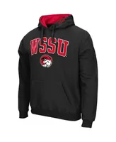 Men's Colosseum Black Winston-Salem State Rams Arch & Logo Pullover Hoodie