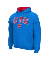 Men's Colosseum Powder Blue Ole Miss Rebels Arch & Team Logo 3.0 Pullover Hoodie