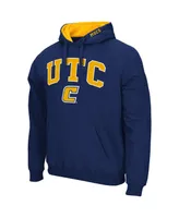 Men's Colosseum Navy Tennessee Chattanooga Mocs Arch & Logo Pullover Hoodie