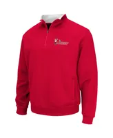 Men's Colosseum Red Marist Foxes Tortugas Quarter-Zip Sweatshirt