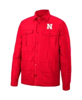 Men's Colosseum Scarlet Nebraska Huskers Detonate Quilted Full-Snap Jacket