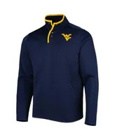 Men's Colosseum Navy West Virginia Mountaineers Rebound Quarter-Snap Jacket