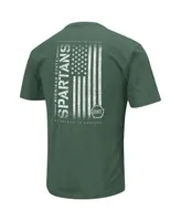 Men's Colosseum Green Michigan State Spartans Oht Military-Inspired Appreciation Flag 2.0 T-shirt