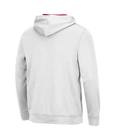 Men's Colosseum White Oklahoma Sooners Slash Stack 2.0 Pullover Hoodie