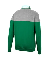 Men's Colosseum Heathered Gray, Green Oregon Ducks Be the Ball Quarter-Zip Top