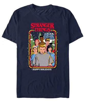 Fifth Sun Men's Stranger Things Snowy Group Short Sleeves T-shirt