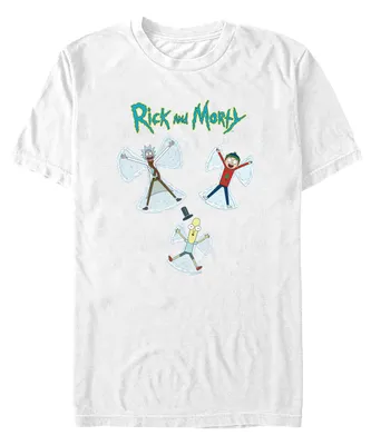 Fifth Sun Men's Rick and Morty Snow Angels Short Sleeves T-shirt