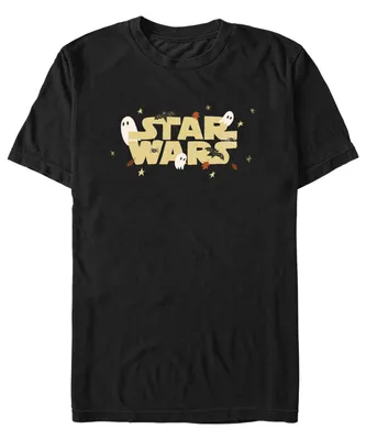 Fifth Sun Men's Star Wars Mandalorian Haunted Logo Short Sleeves T-shirt