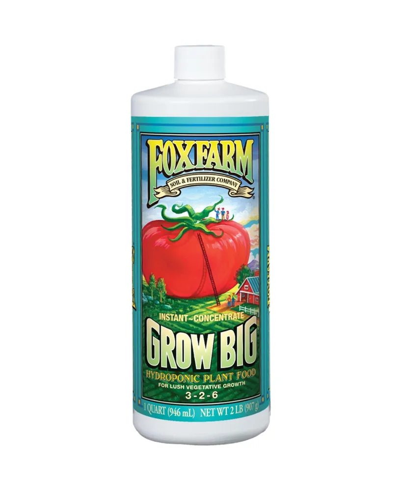 Hydrofarm FoxFarm Grow Big Hydro Liquid Concentate Plant Food, 1 qt