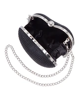 Nina Women's Crystal Heart Minaudiere Bag