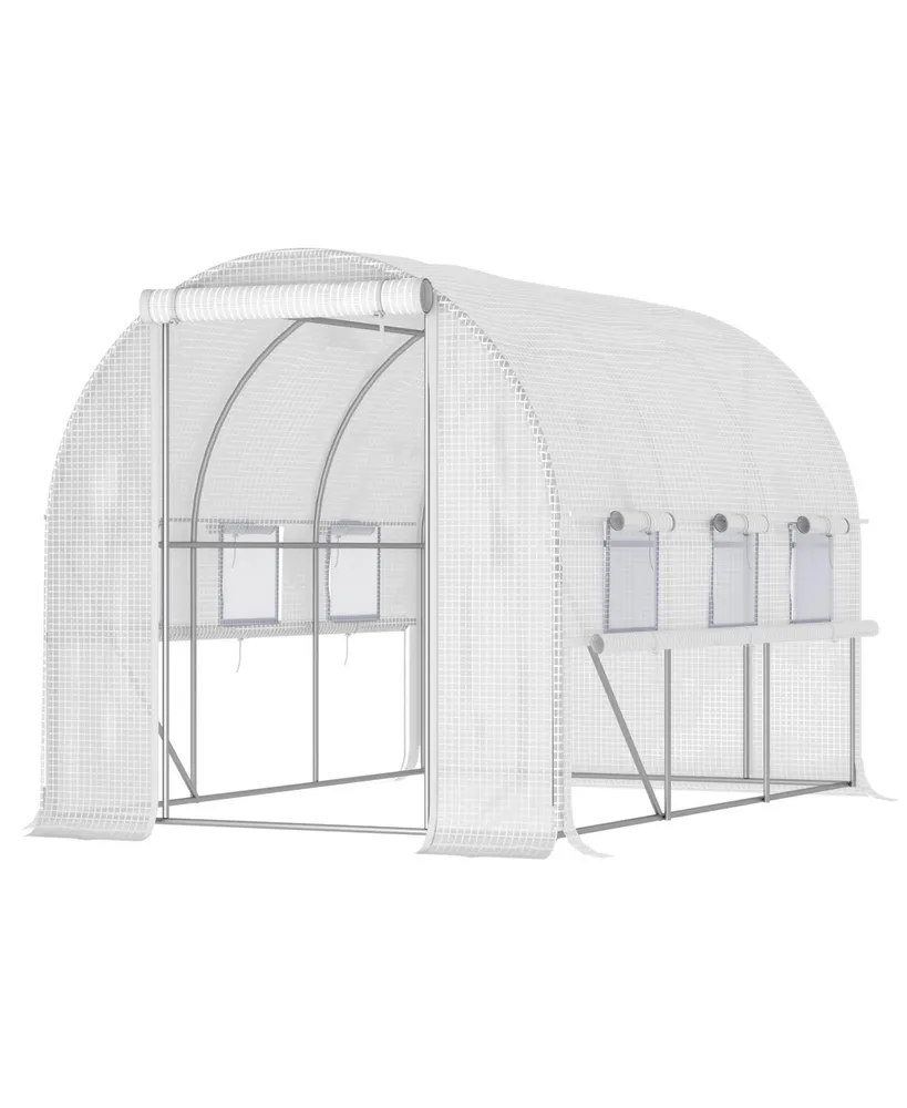 Outsunny 10' x 7' x 7' Outdoor Backyard Walk-in Tunnel Greenhouse