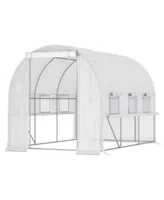 Outsunny 10' x 7' x 7' Outdoor Backyard Walk-in Tunnel Greenhouse