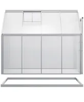 Outsunny 8' x 6' Polycarbonate Walk-in Garden Greenhouse Kit Silver