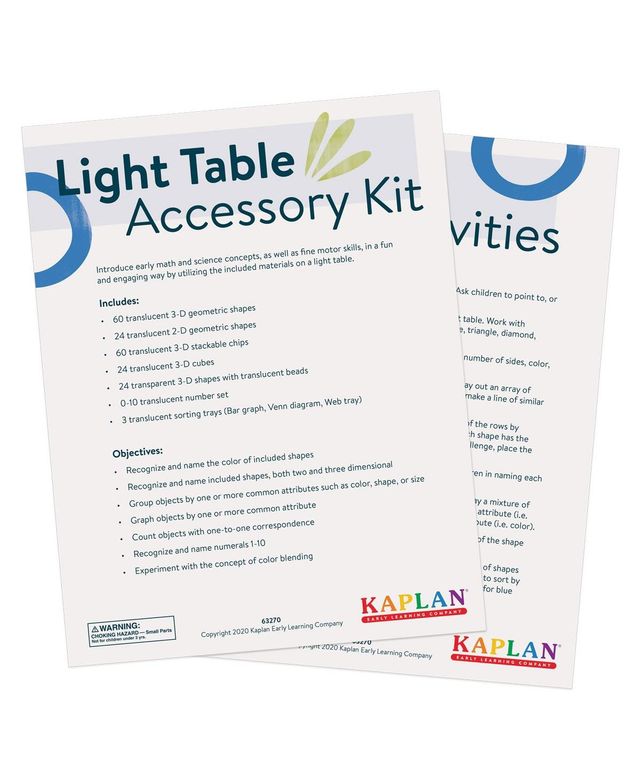 Kaplan Early Learning Light Table Accessory Kit