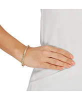 Italian Gold Twist Hinge Bangle Bracelet in 14k Gold or White Gold