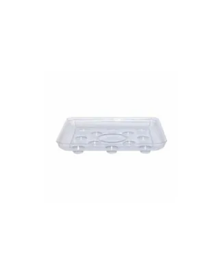 Curtis Wagner Clear Carpet Saver Heavy Duty Square Plant Saucer, 16