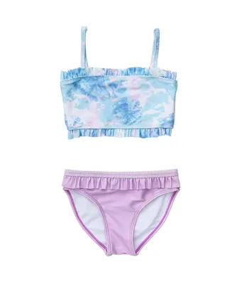 Toddler, Child Girls Sky Dye Frilled Bandeau Bikini
