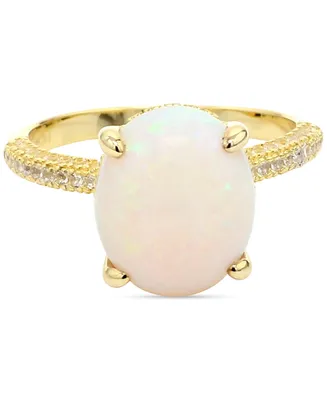 Opal (2 ct. t.w.) & White Topaz (1/10 Gold-Plated Sterling Silver (Also Sky Blue Pink Amethyst)