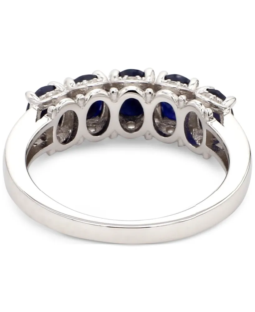 Sapphire (2-1/2 ct. t.w.) & White Accent Ring Gold-Plated Silver (Also Ruby Emerald)