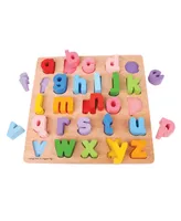 Bigjigs Toys Chunky Alphabet Lowercase Puzzle, 26 Pieces