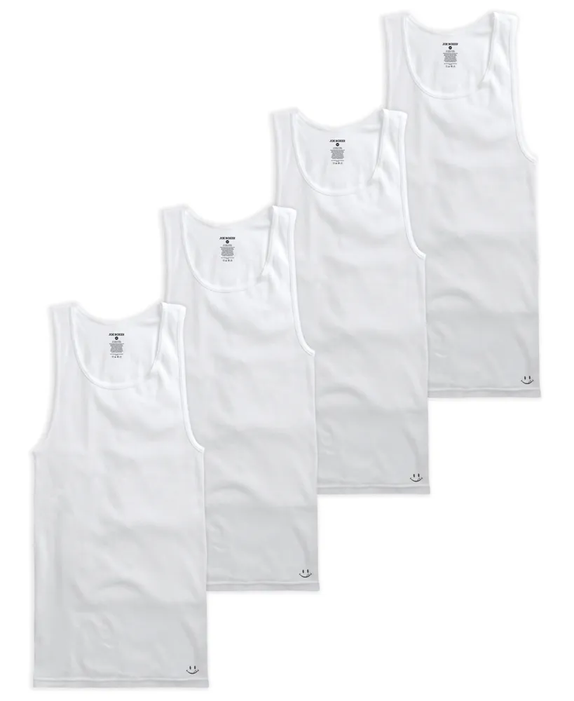 Joe Boxer Men's Tank Top A-Shirt, Pack of 4