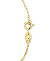 Cultured Freshwater Pearl (8mm) & Cubic Zirconia 18" Pendant Necklace in 14k Two-Tone Gold-Plated Sterling Silver