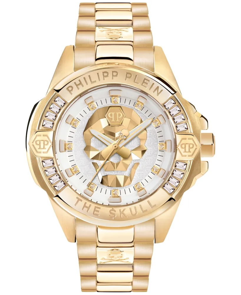 Philipp Plein Men's The $kull Gold Ion-Plated Stainless Steel Bracelet Watch 41mm