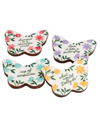 Dolly Parton Butterfly Coasters, Set of 4