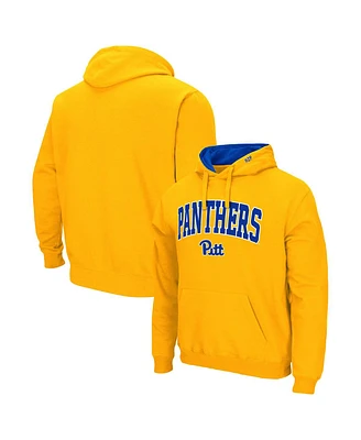 Men's Colosseum Pitt Panthers Arch & Team Logo 3.0 Pullover Hoodie