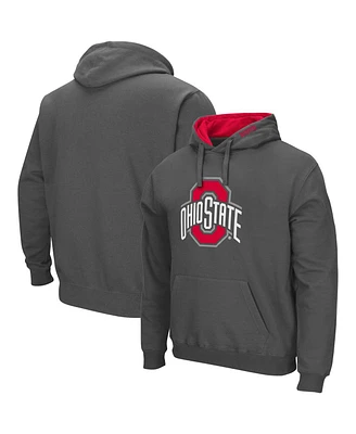 Men's Colosseum White Ohio State Buckeyes Arch & Logo 3.0 Pullover Hoodie