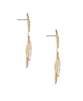 Ettika Timeless Crystal Dangle Earrings in 18K Gold Plating