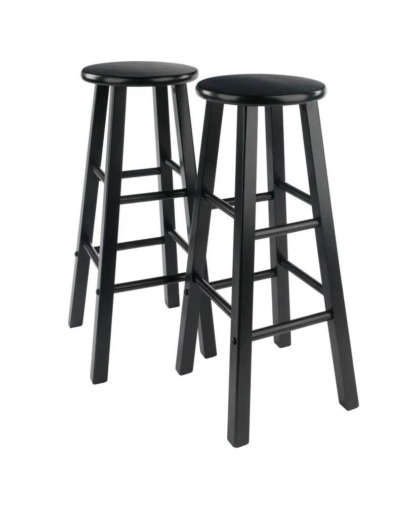 Winsome Element 2-Piece Wood Bar Stool Set