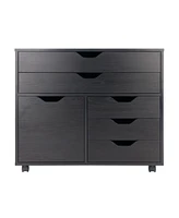 Winsome Halifax 26.3" Wood 3-Small 2-Wide Drawers Storage Cabinet